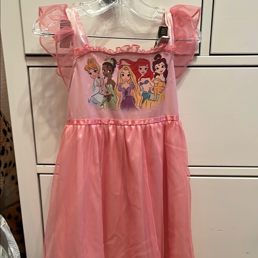 Pink Princess Dress with Ruffle Sleeves